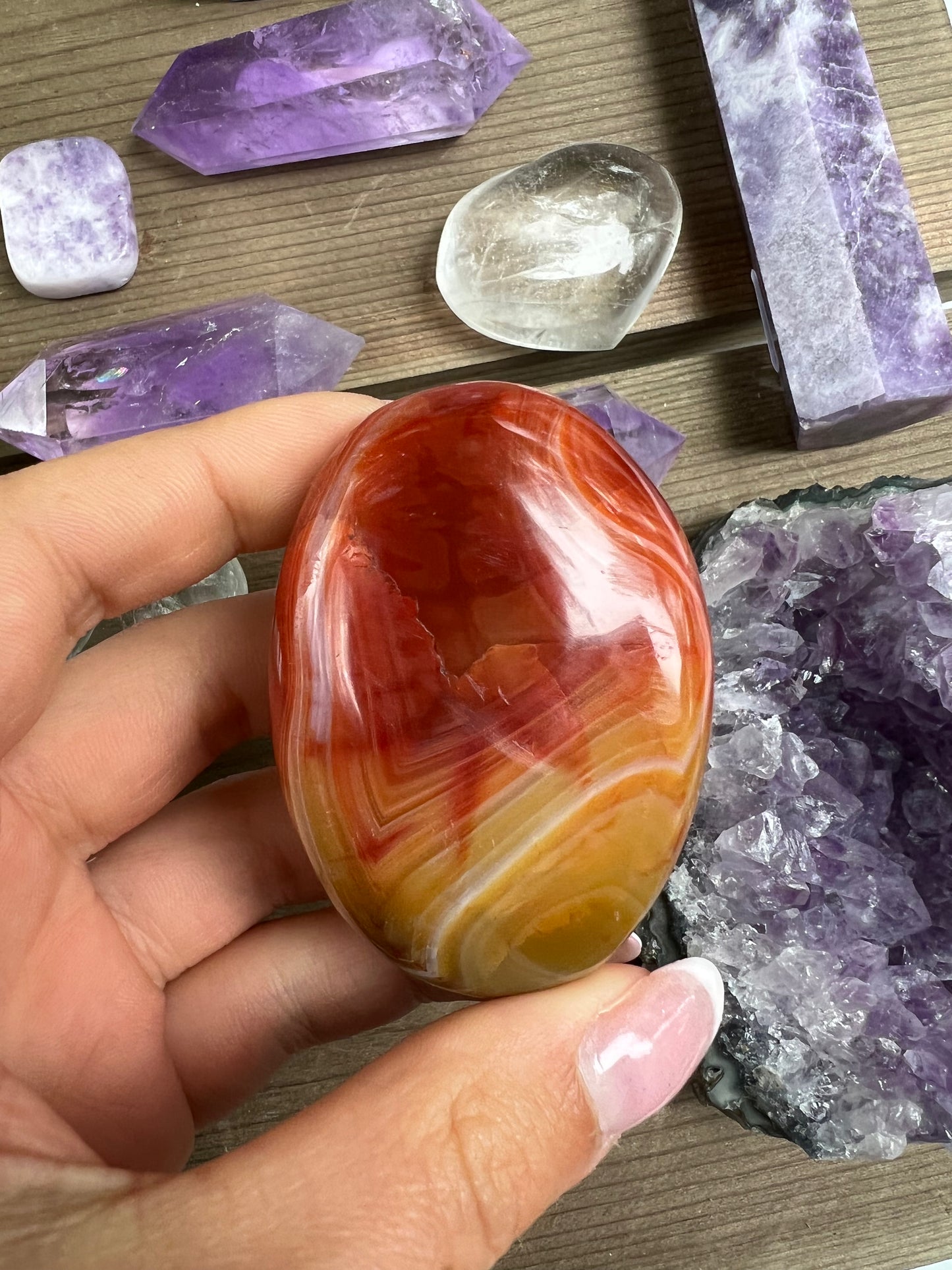Carnelian Palm Stone (#12) - Simply Affinity